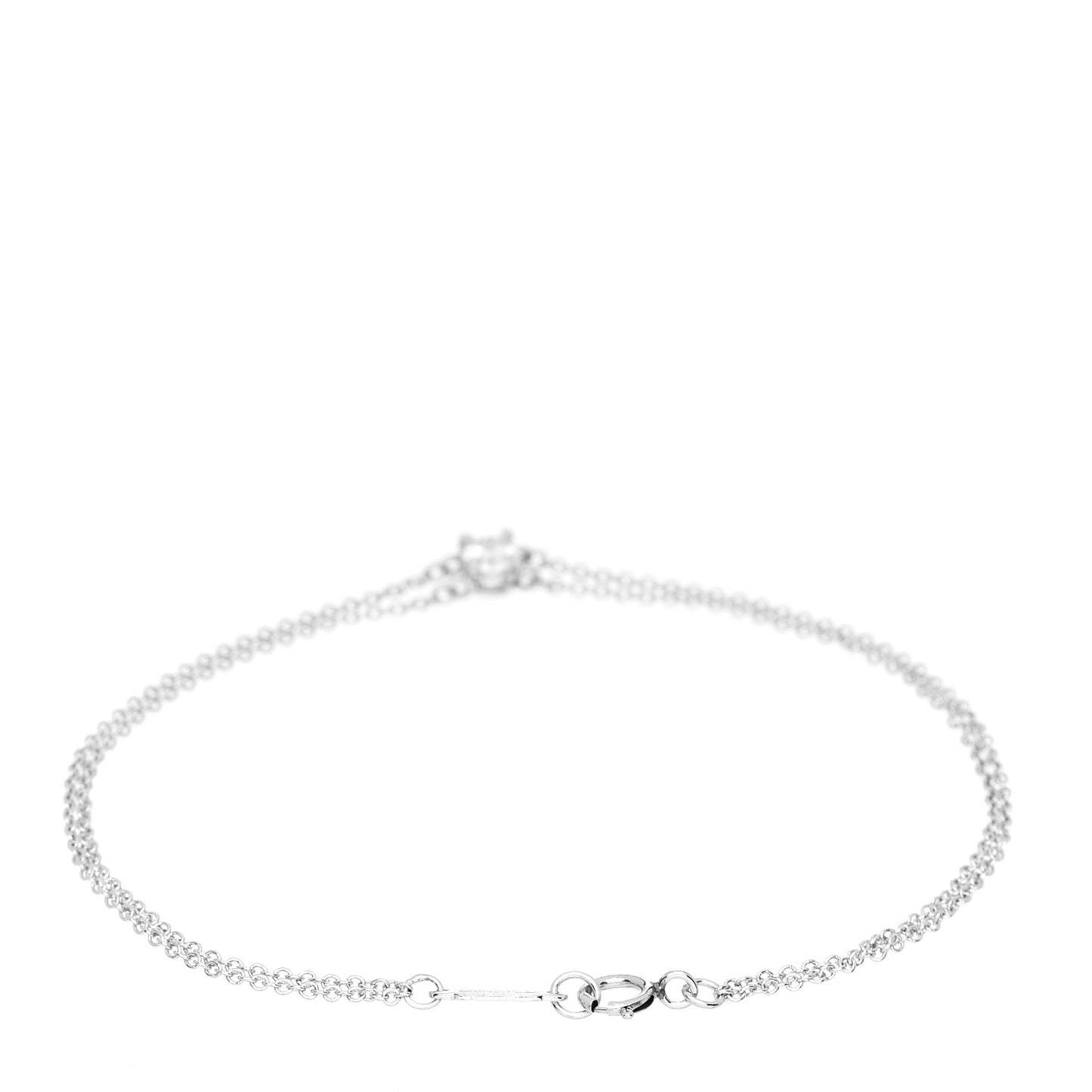 Platinum Diamond .17ct Double Chain Solitaire Bracelet