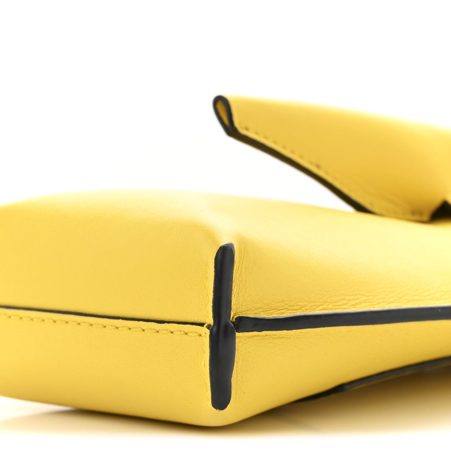 Loewe Calfskin Elephant Pouch Crossbody Bag Yellow 10 of 12