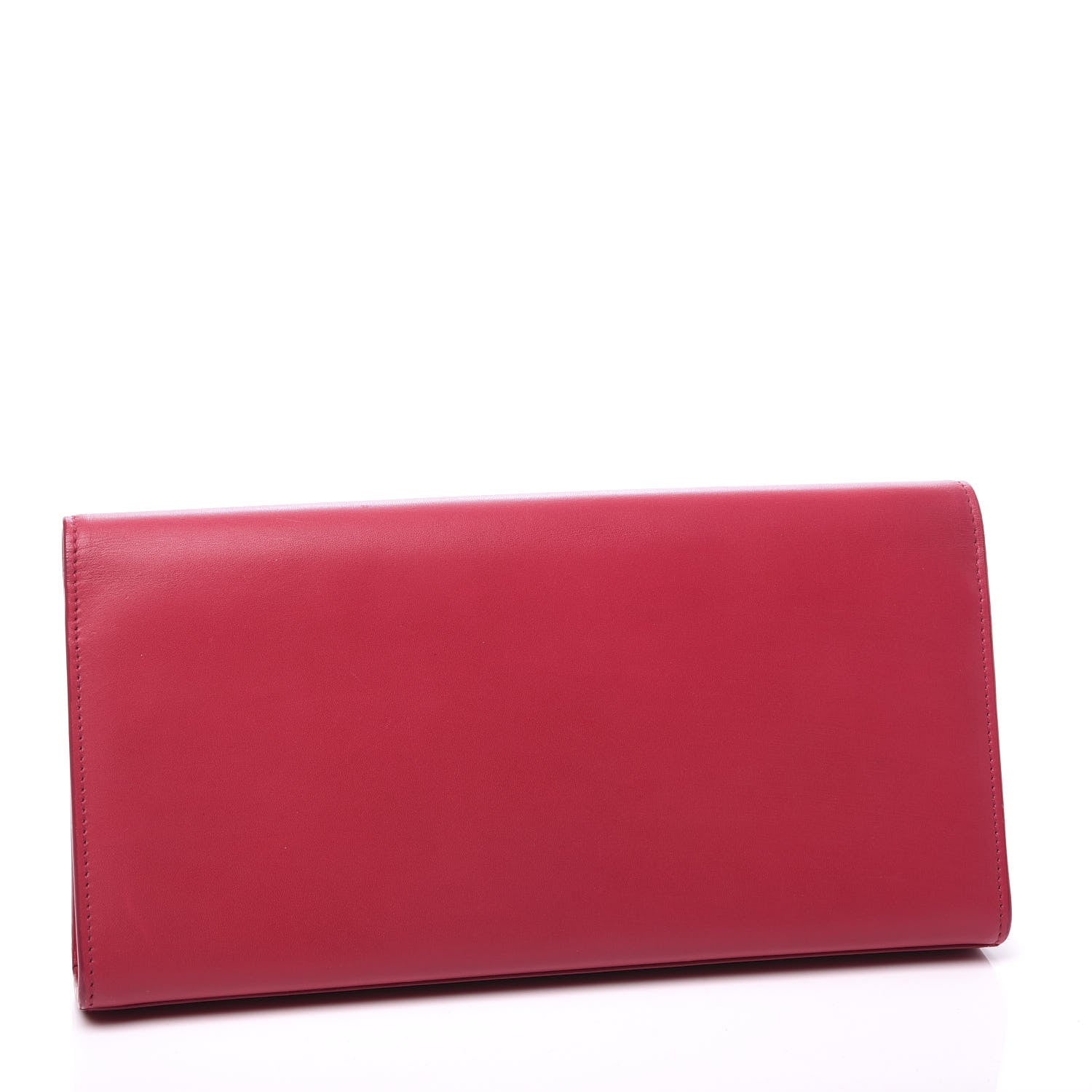 Saint Laurent Calfskin Classic Monogram Cassandre Clutch Lipstick Fuchsia 2 of 9