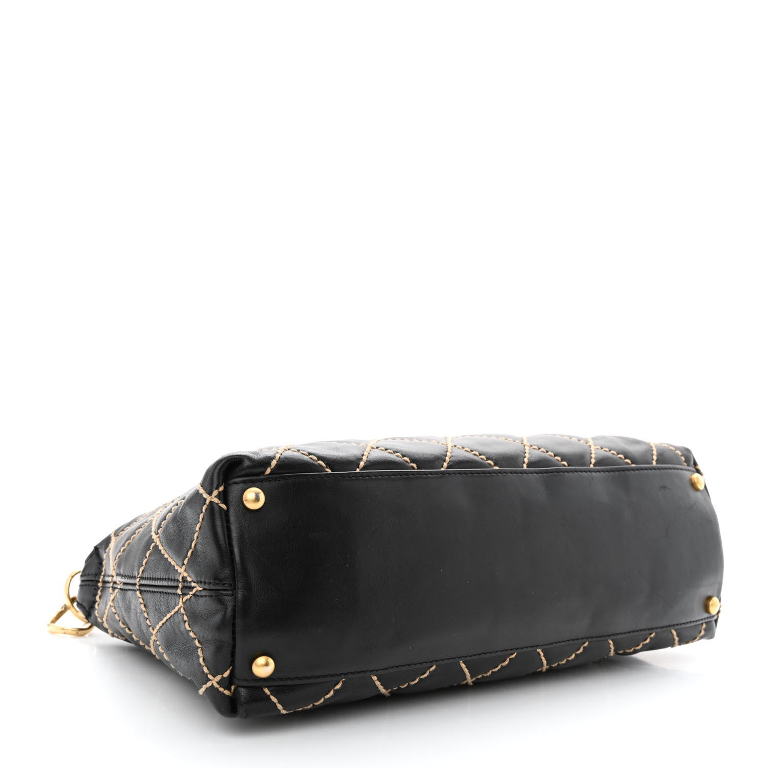 Chanel Calfskin Wild Stitch Hobo Black 4 of 16