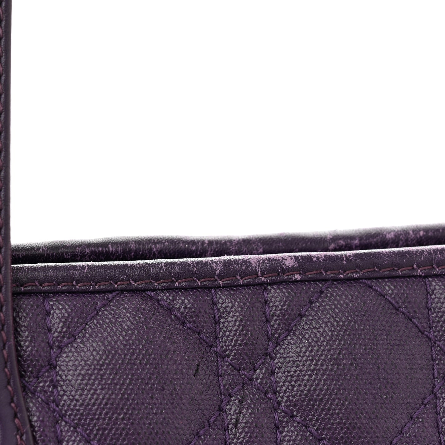 Coated Canvas Cannage Medium Panarea Tote Purple
