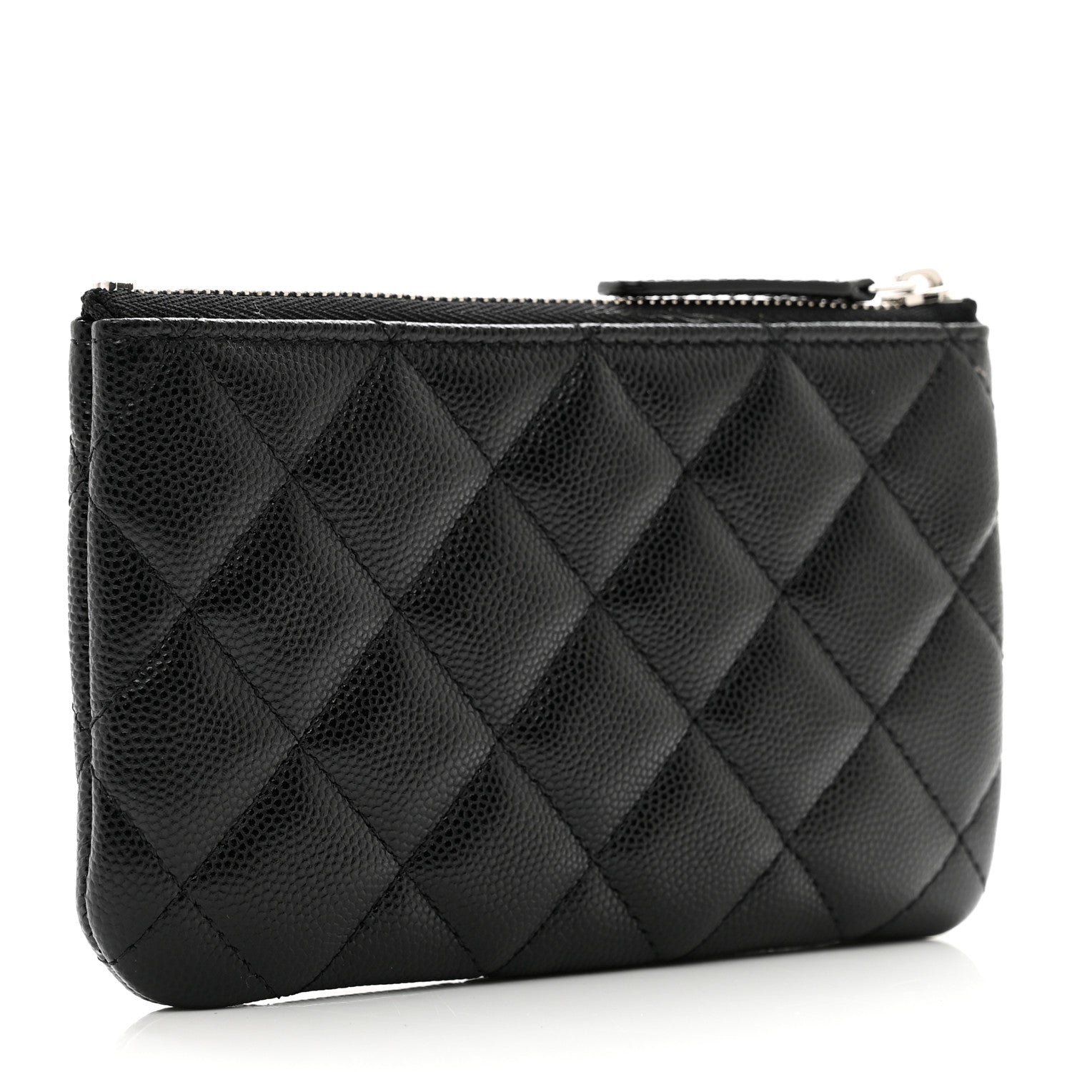 Chanel Caviar Quilted CC Logo Small Pouch Black 3 of 8