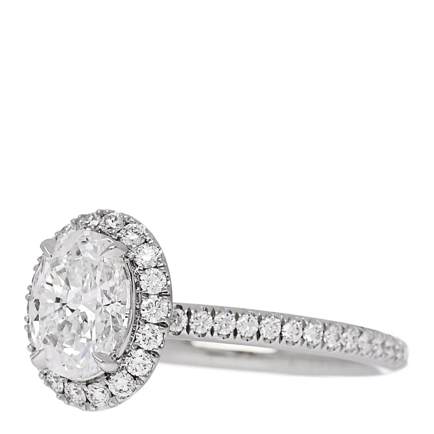 Platinum Diamond 1.02ct The One Oval Shaped Micropave Engagement Ring 50 5.25
