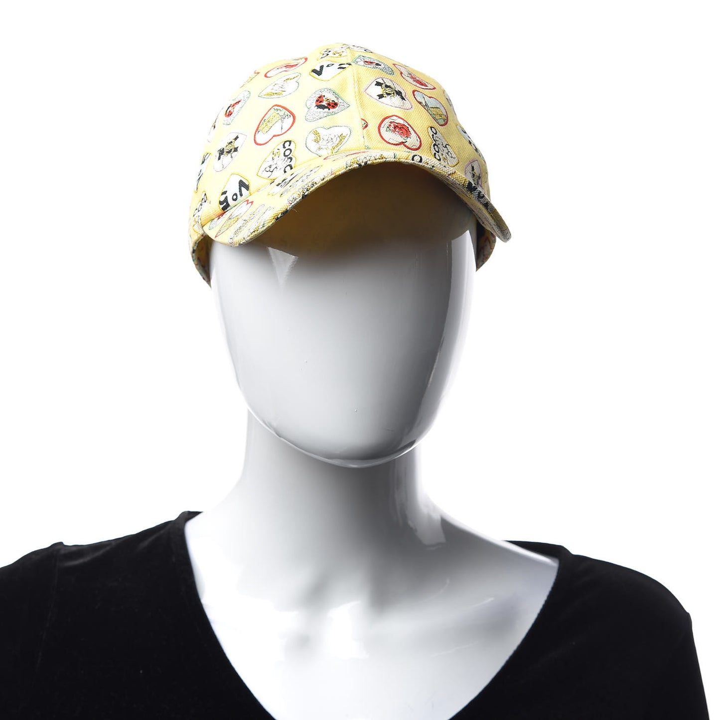 Canvas Coco Hearts Cap Hat S Yellow
