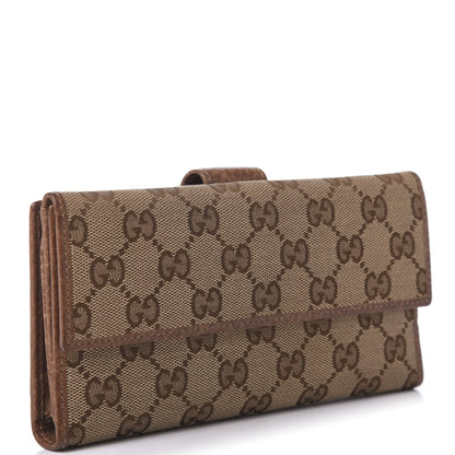 Gucci Monogram Old Libeccio Miss GG Continental Wallet Beige Ebony Light Brown 3 of 10