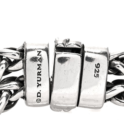 David Yurman Sterling Silver Diamond 18mm Double Wheat Chain Necklace 5 of 6