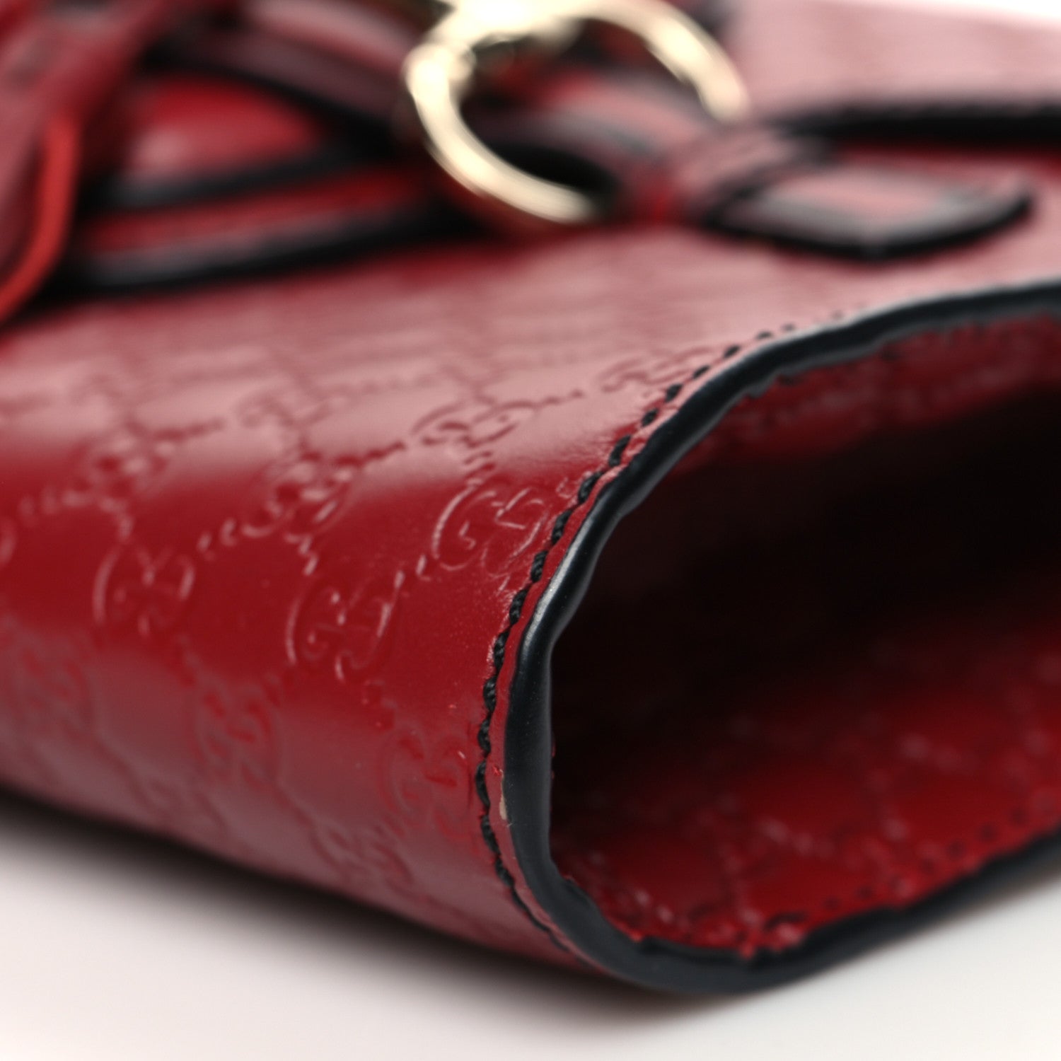 Gucci Soft Microguccissima Mini Emily Chain Shoulder Bag Rosso 10 of 11