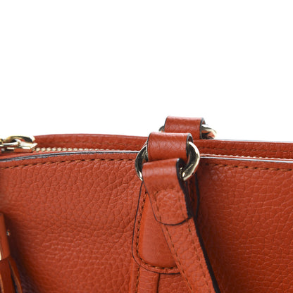 Gucci Pebbled Calfskin Small Soho Top Handle Bag Sun Orange 12 of 12