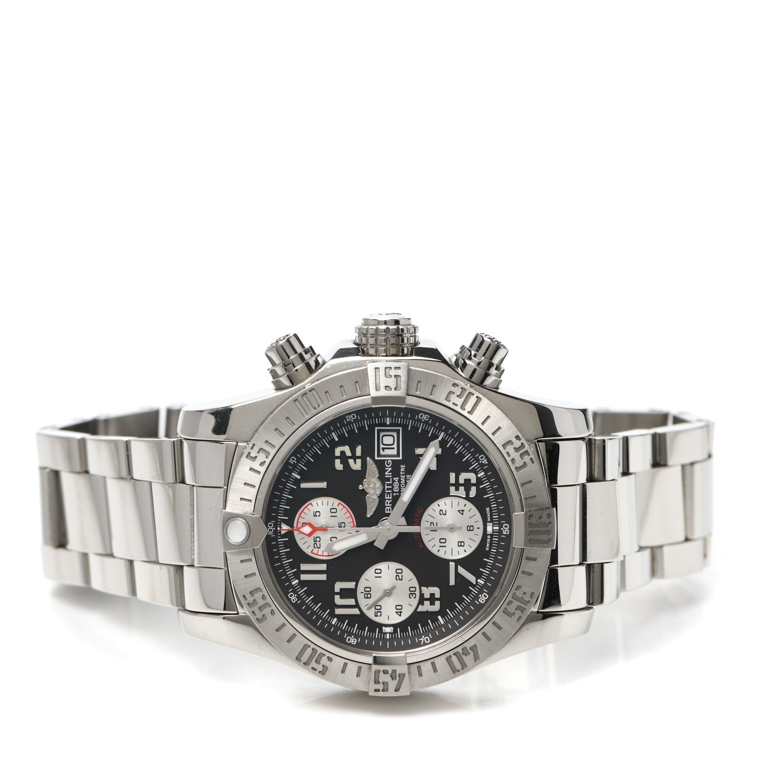 Breitling Stainless Steel 43mm Avenger II Chronograph Automatic Watch Volcano Black A13381 2 of 6