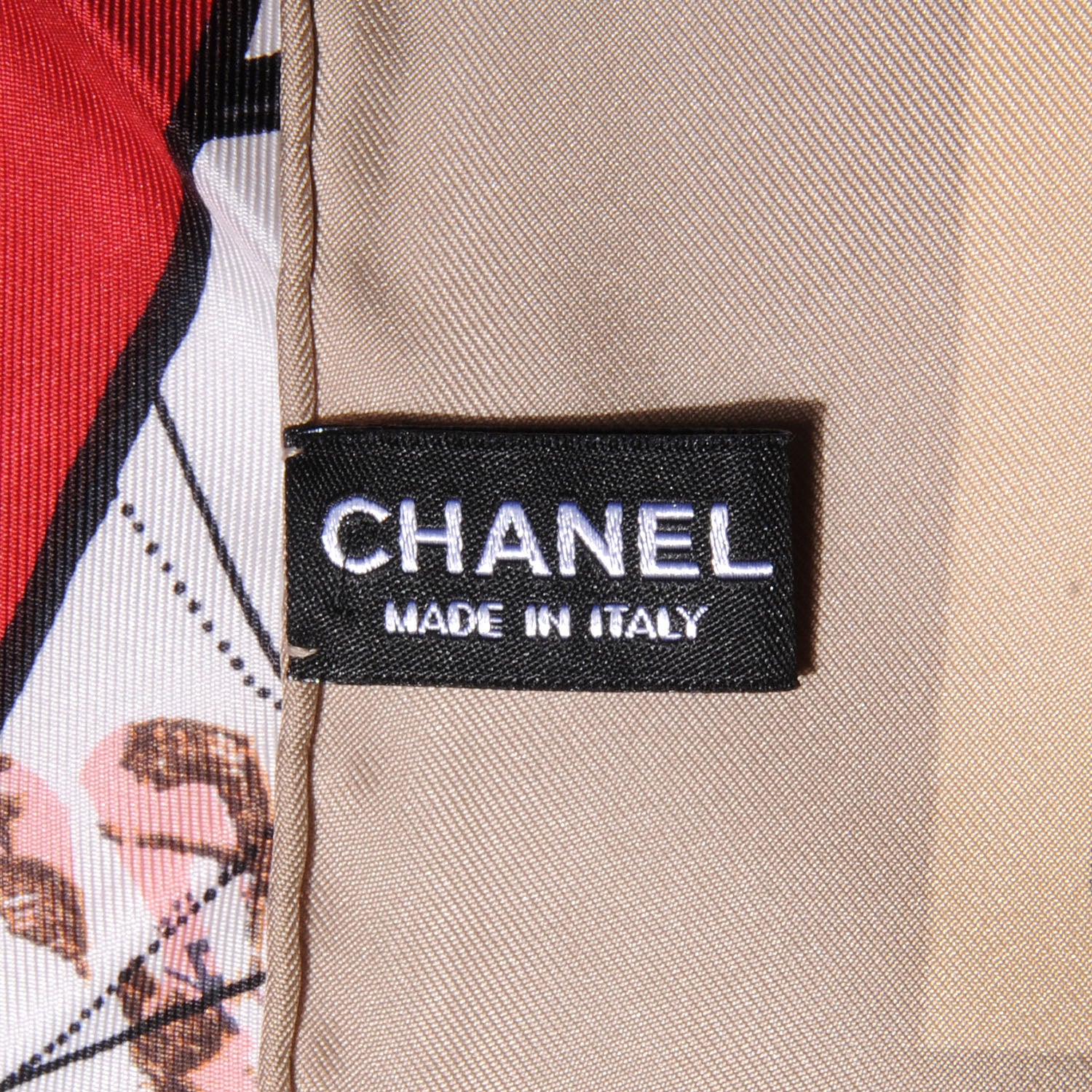 Chanel Silk Map Square Scarf CC 4 of 5