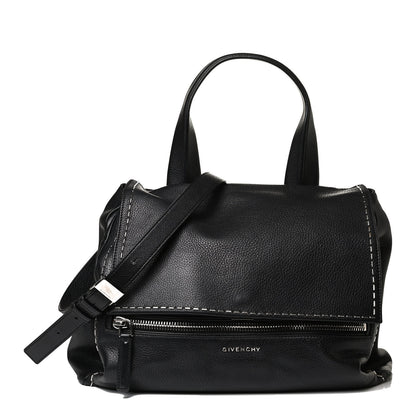 Givenchy Grained Calfskin Metal Stitch Medium Pandora Pure Flap Bag Black 1 of 15