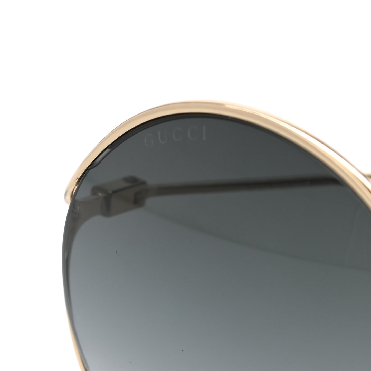 Round Pearl Tip Sunglasses GG0253S Gold