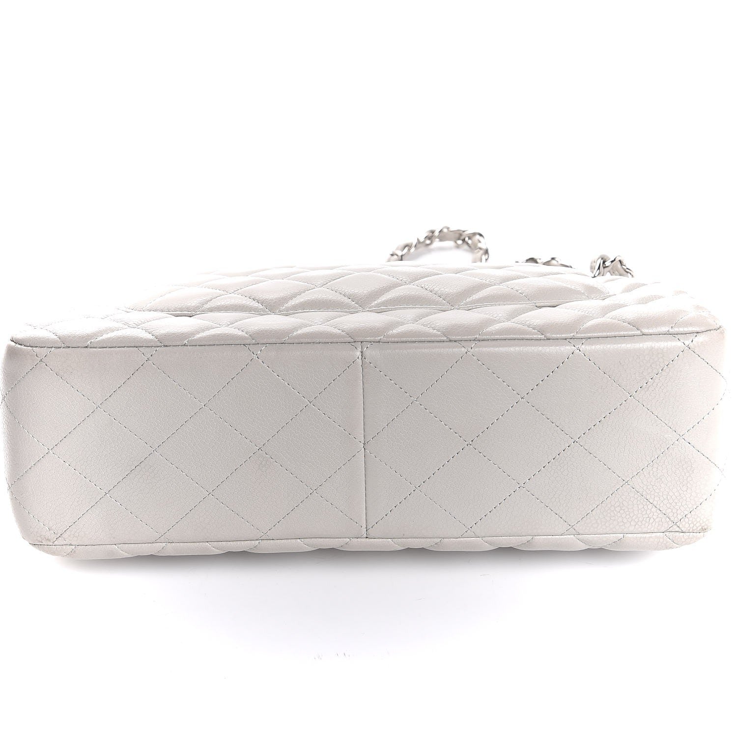 Chanel Caviar Quilted Jumbo Double Flap Light Grey 16 of 16