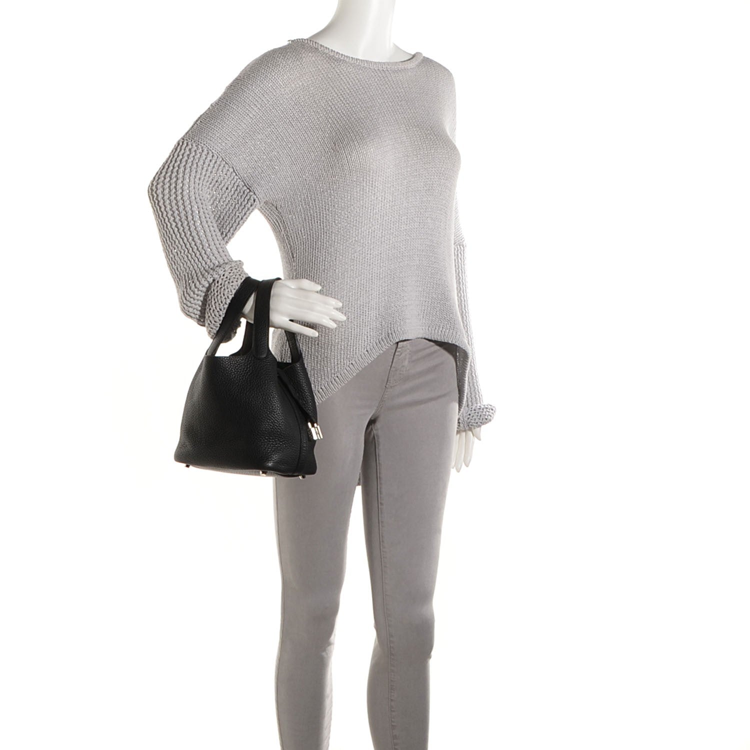 Hermes Taurillon Clemence Picotin Lock 18 Black 2 of 13