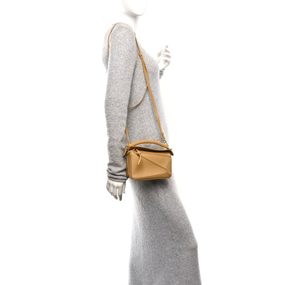 Loewe Calfskin Mini Woven Puzzle Bag Sahara 2 of 11