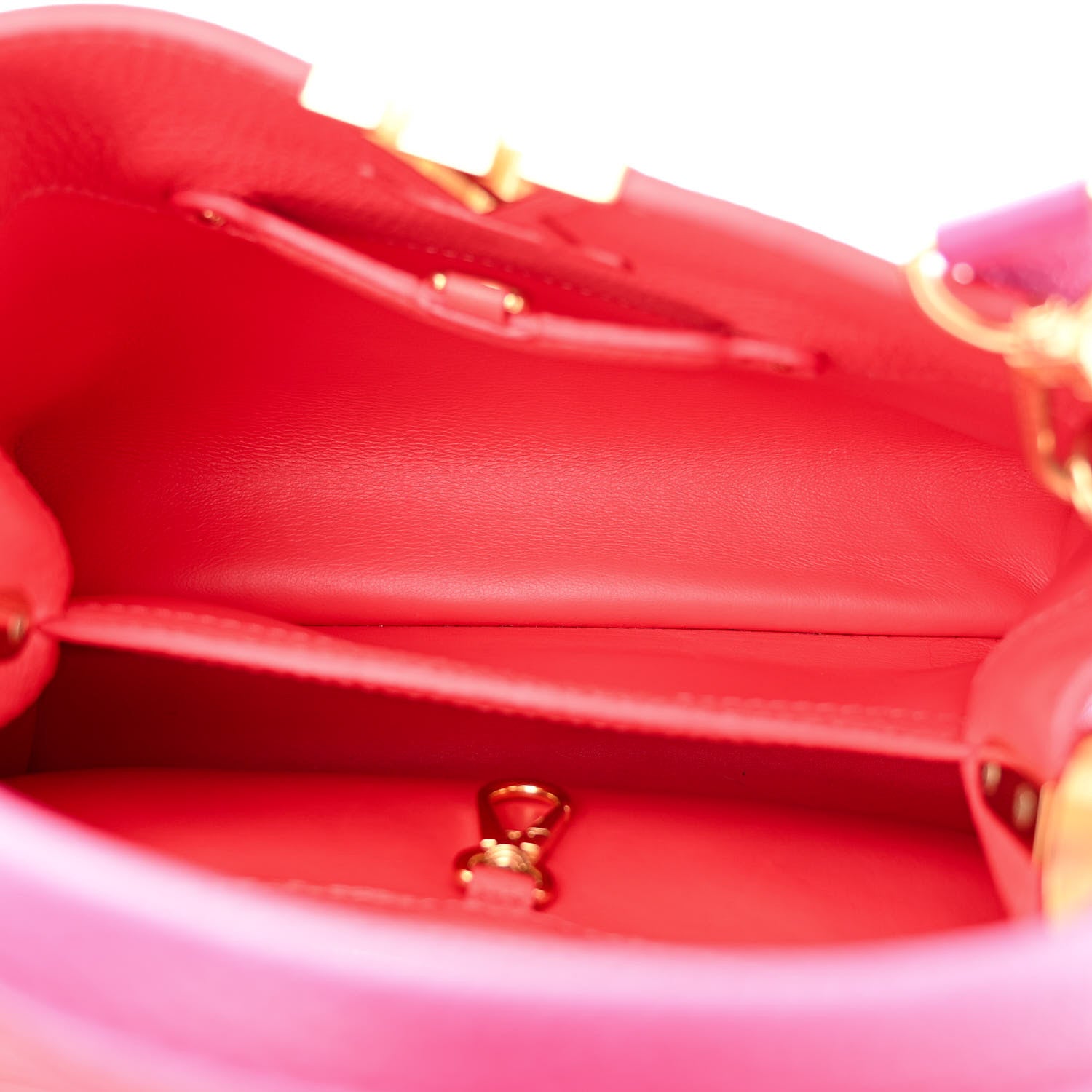 Louis Vuitton Taurillon Capucines BB Hibiscus Flamingo 5 of 11
