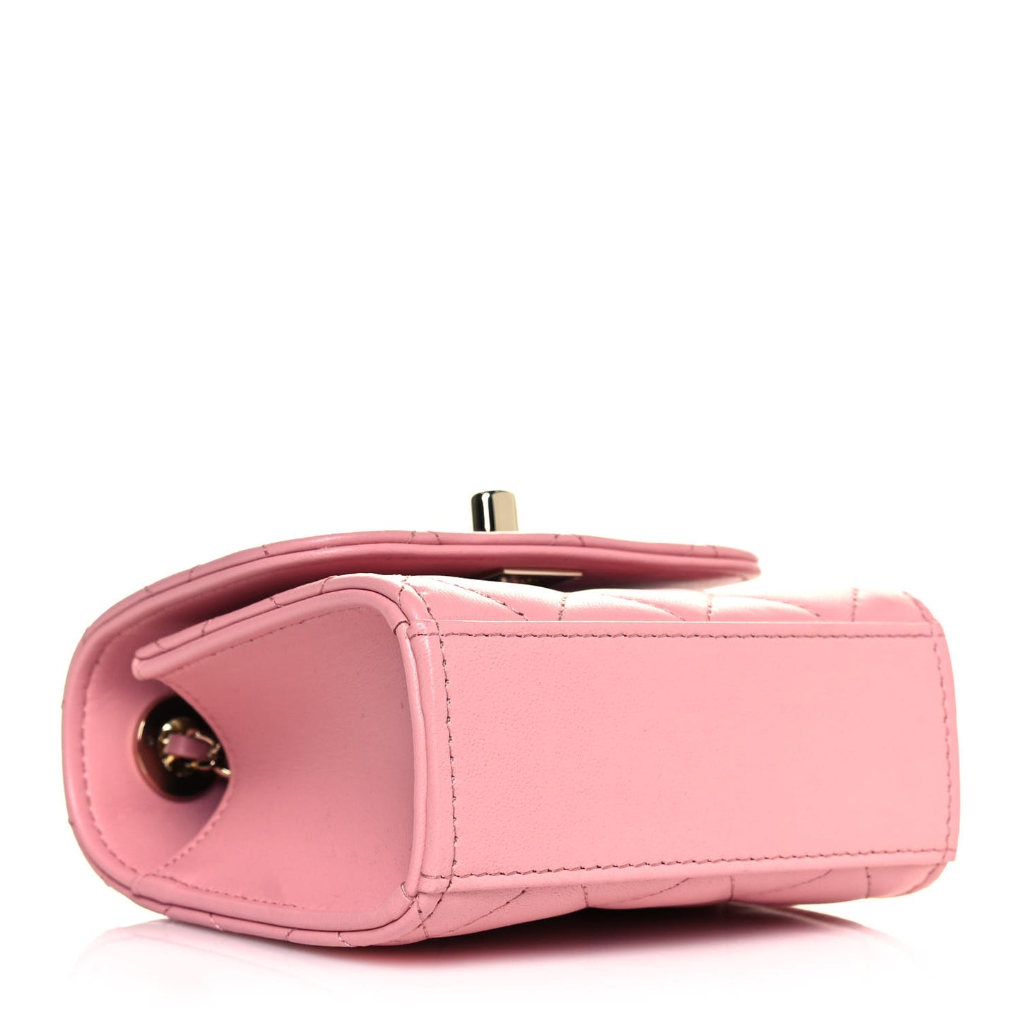 Lambskin Quilted Mini Trendy CC Clutch With Chain Pink
