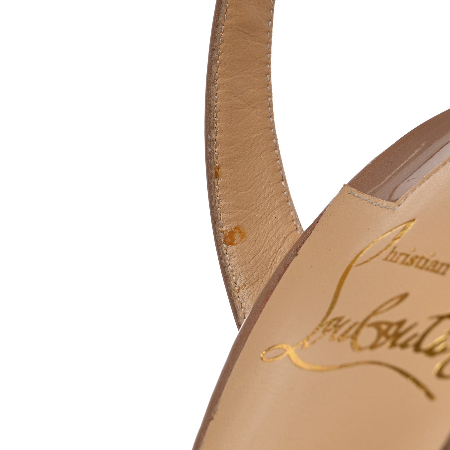 Christian Louboutin PVC Patent Psychic Spikaqueen 100 Pumps 37.5 Nude 9 of 12