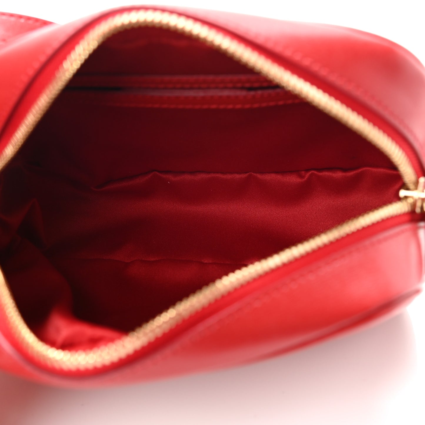 Calfskin City Goncho Crossbody Camera Bag Red