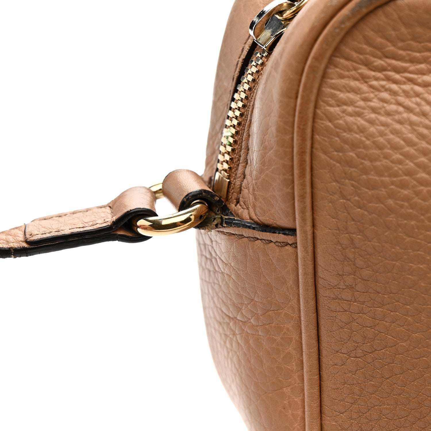 Gucci Pebbled Calfskin Small Soho Disco Bag Camelia 16 of 17