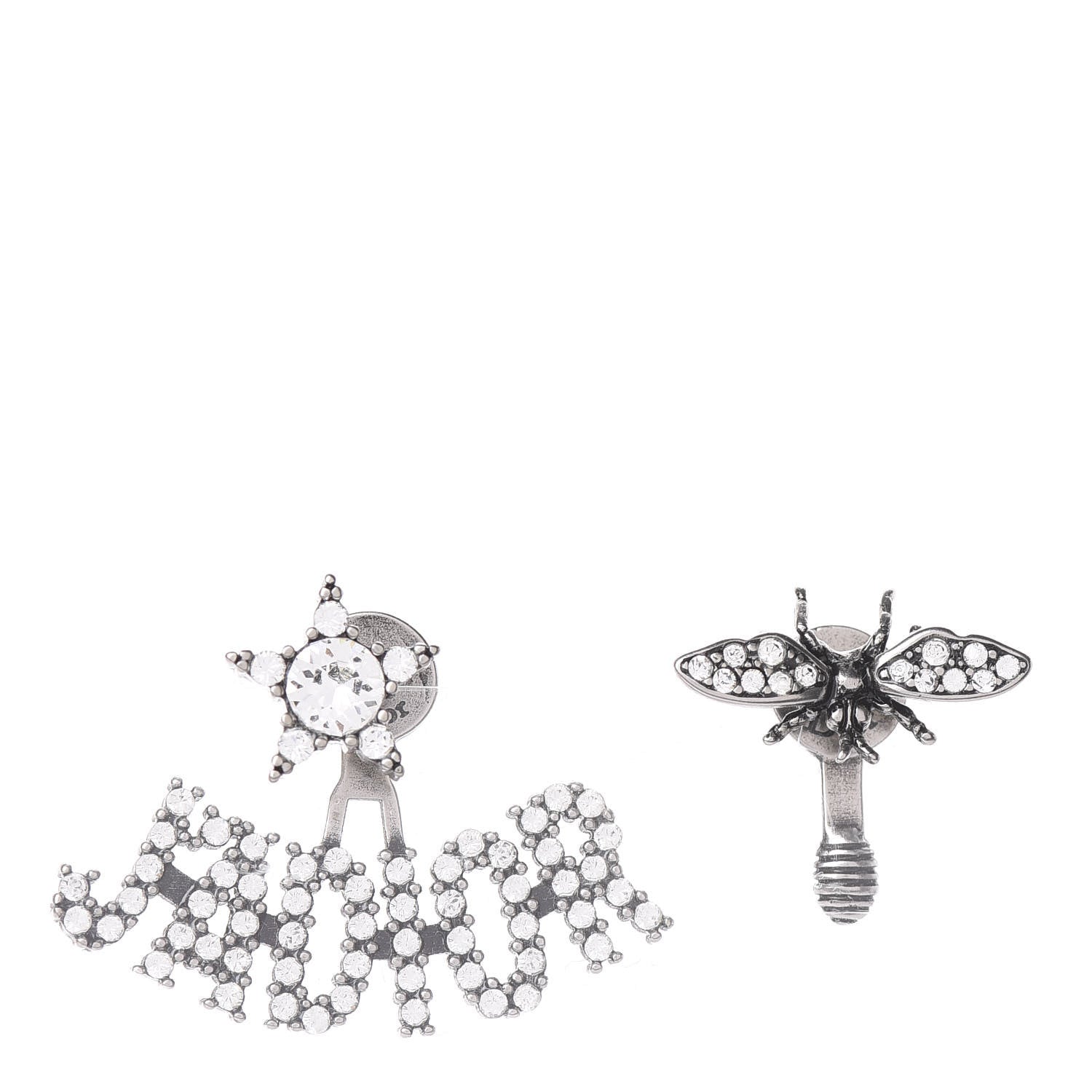 Christian Dior Palladium Crystal J'adior Earrings 1 of 4