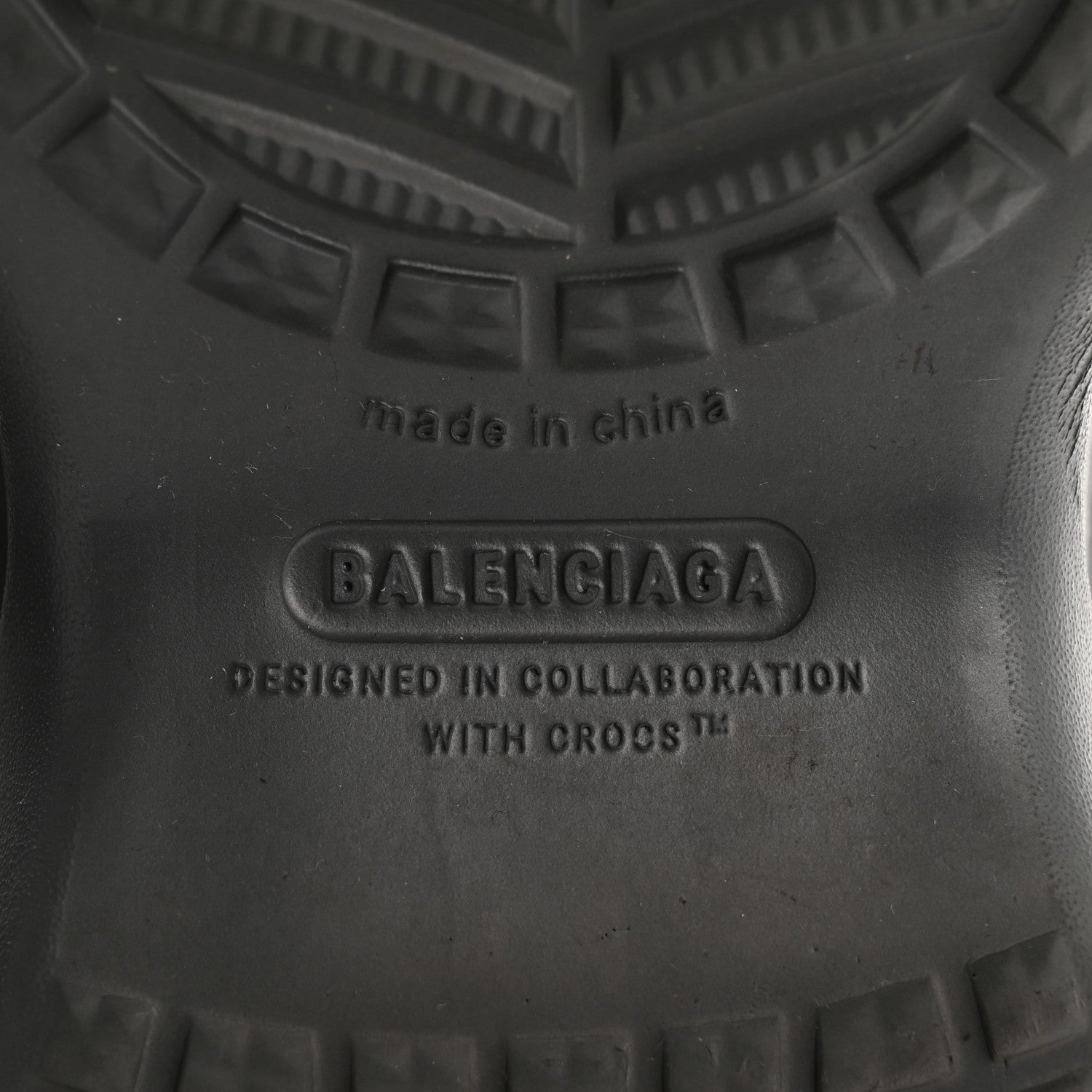 Balenciaga X CROCS Rubber Womens Rain Boots 41 Grafite 6 of 8