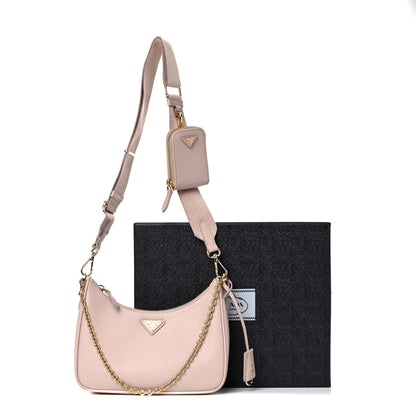 Prada Saffiano Re-Edition 2005 Shoulder Bag Ninfea 11 of 11