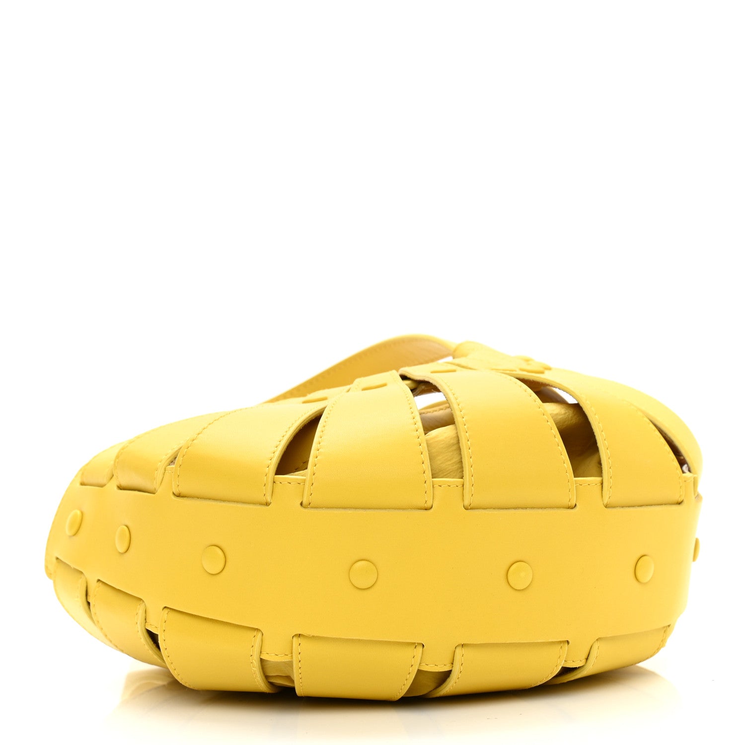 Bottega Veneta French Calfskin Small Shell Bag Yellow 4 of 8