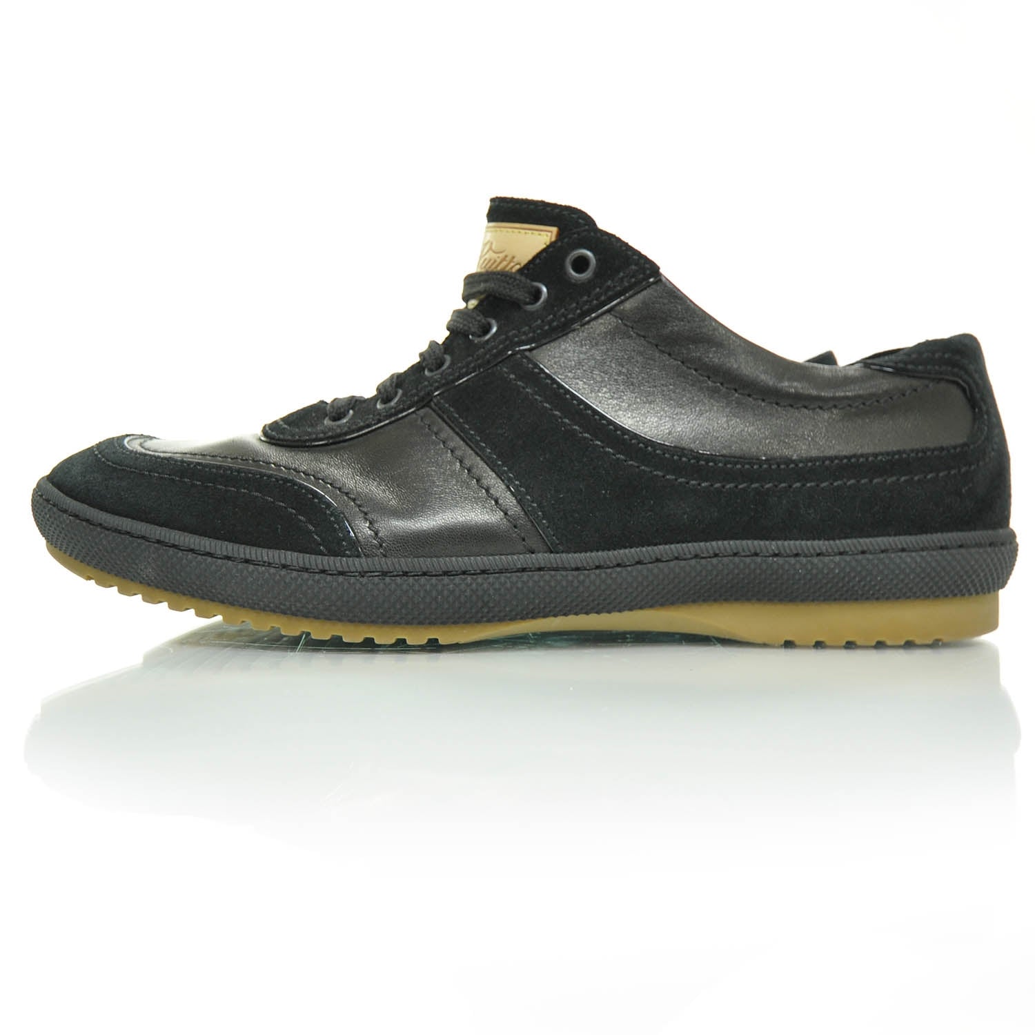 Louis Vuitton Suede Leather Sneakers 7 Black 2 of 6