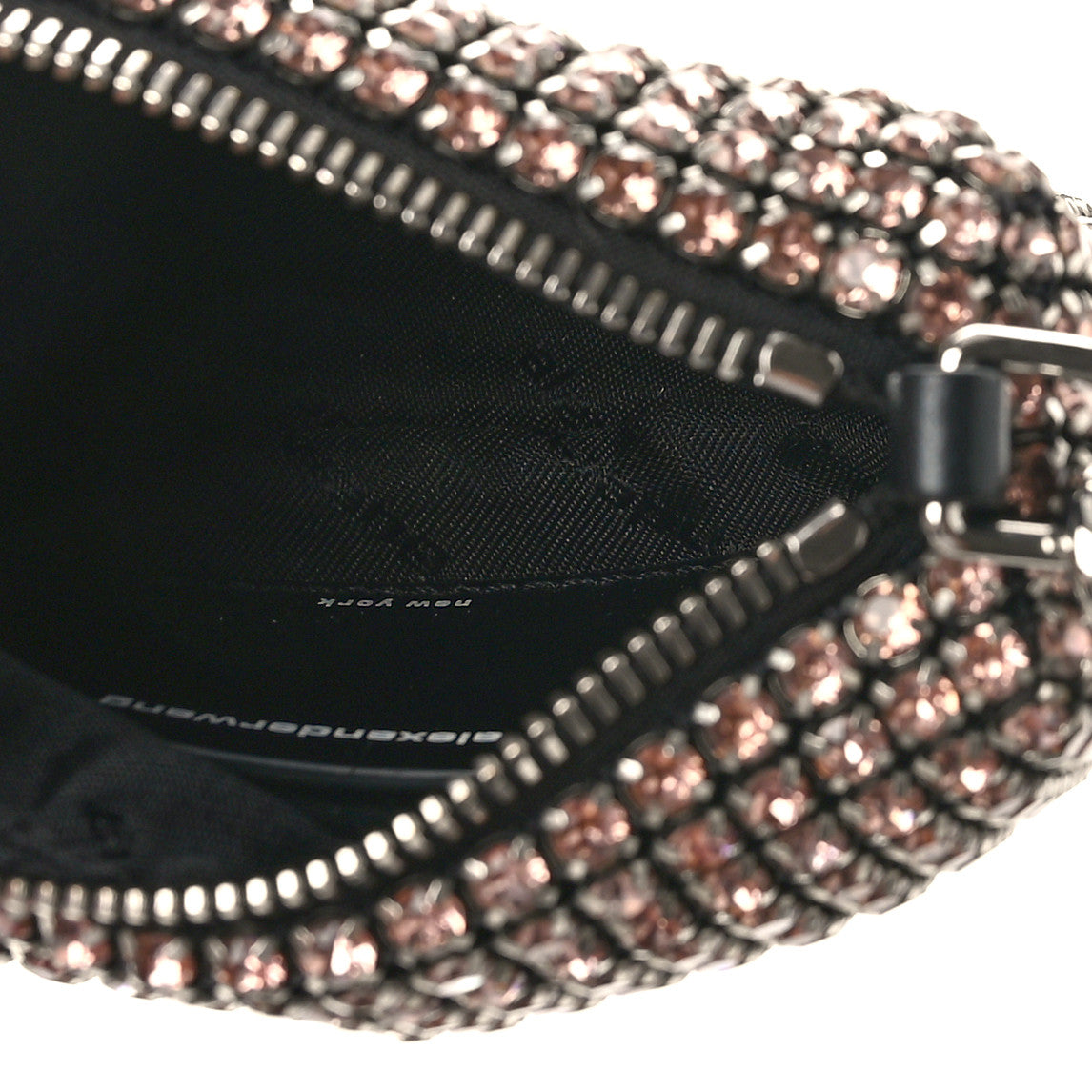 Alexander Wang Mesh Crystal Rhinestone Mini Heiress Pouch Pink 5 of 10