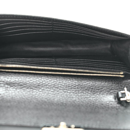 Gucci Dollar Calfskin Interlocking G Chain Wallet Black 5 of 8