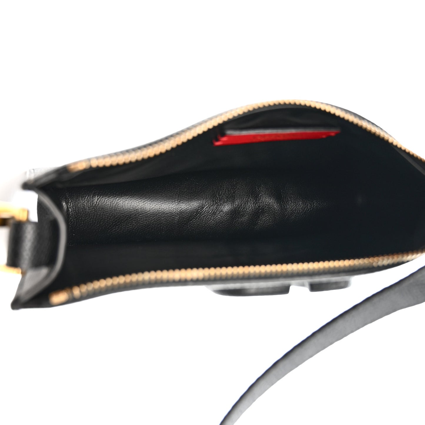 Grainy Calfskin VSling Clutch Black