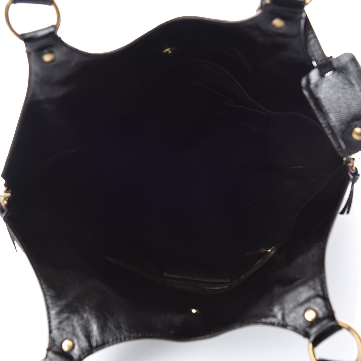 Saint Laurent Patent Tribute Tote Black 7 of 9