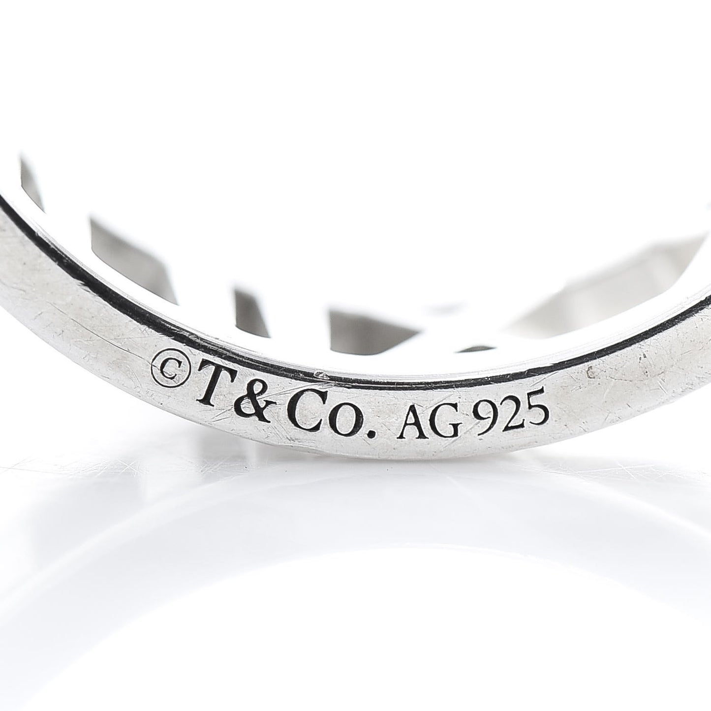 Sterling Silver Wide Atlas Open Ring 54 6.75