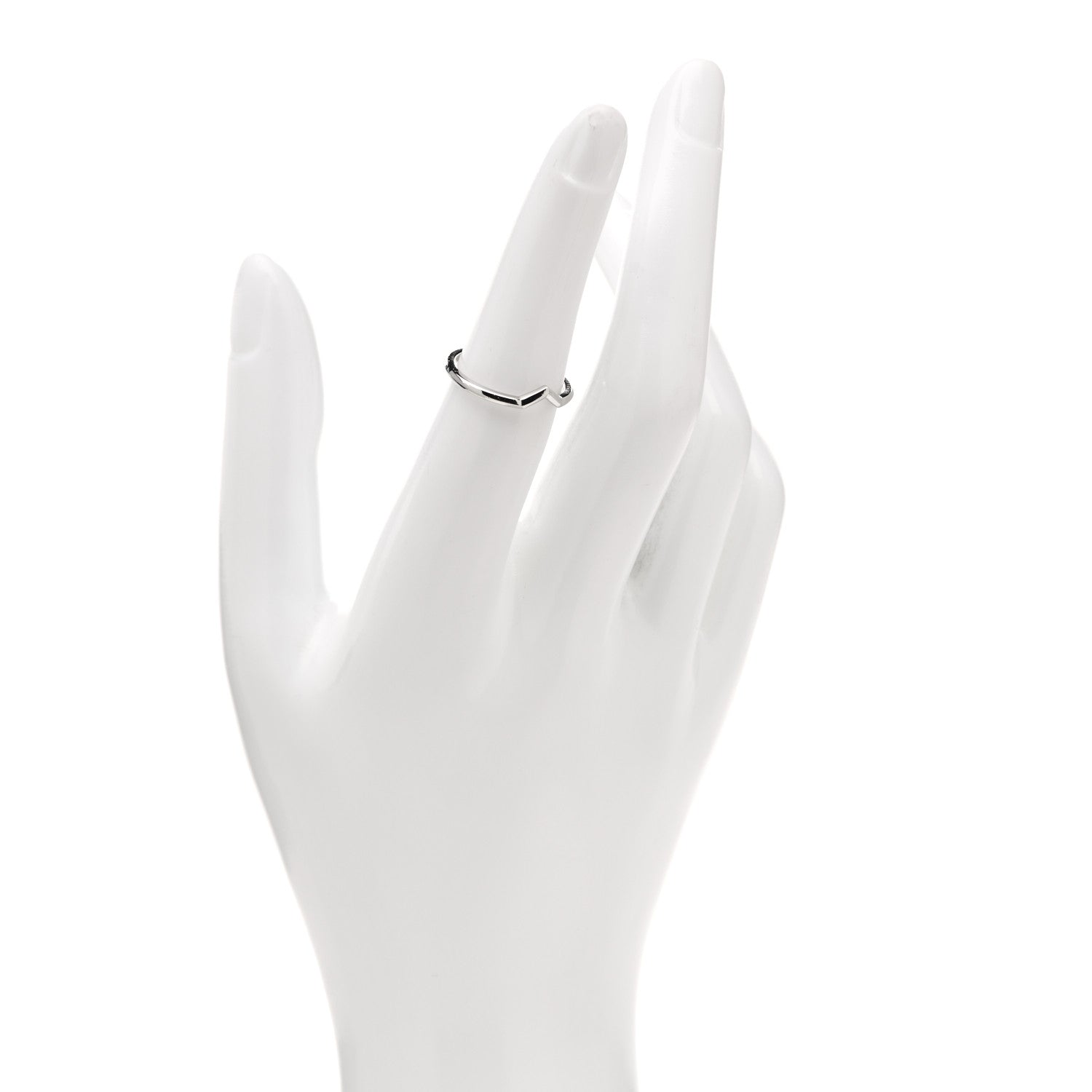 Tiffany Platinum V Band Ring 52 6 2 of 4