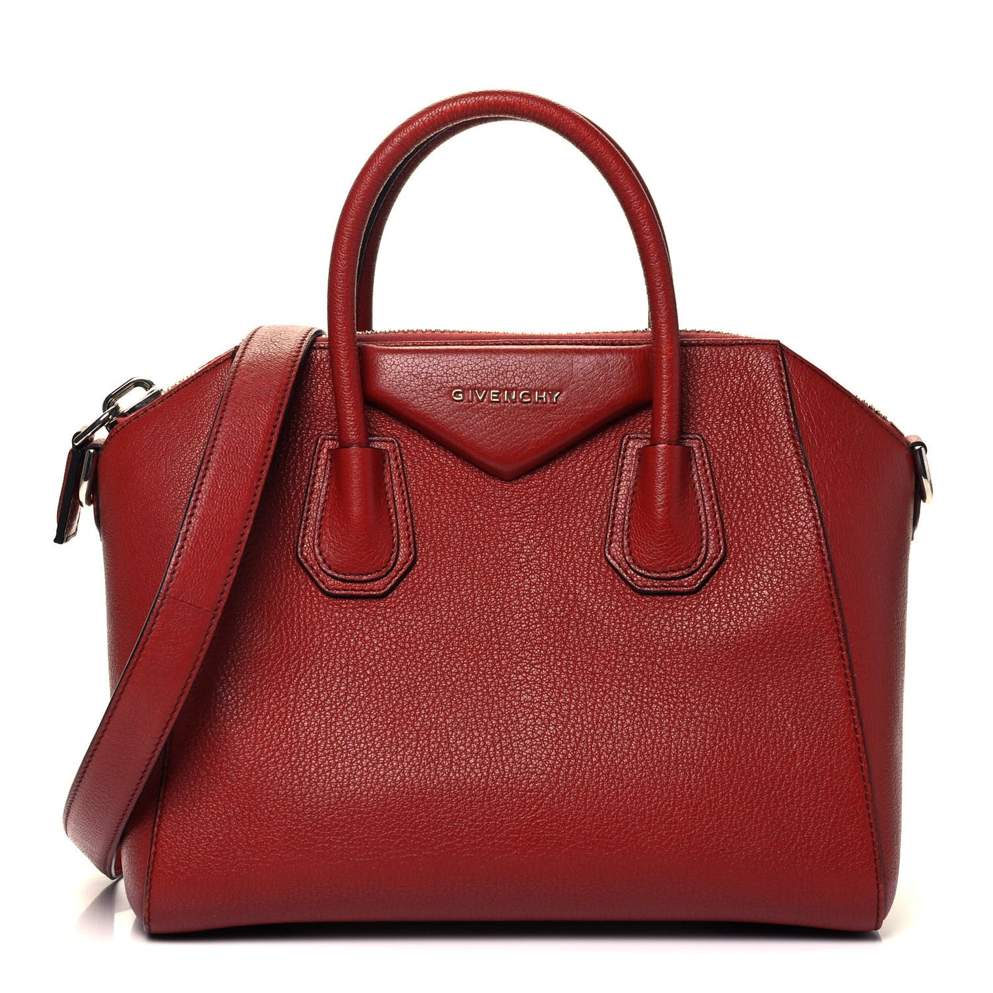 Sugar Goatskin Small Antigona Mahogany