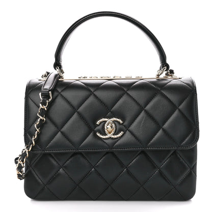 Chanel Lambskin Quilted Small Trendy CC Dual Handle Flap Bag Black 1 of 12