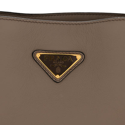 Prada Soft Grain Small Shopping Tote Argilla 11 of 12