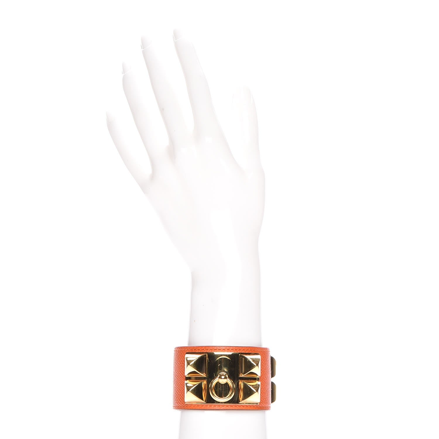 Hermes Epsom Collier de Chien CDC Bracelet S Feu 2 of 7