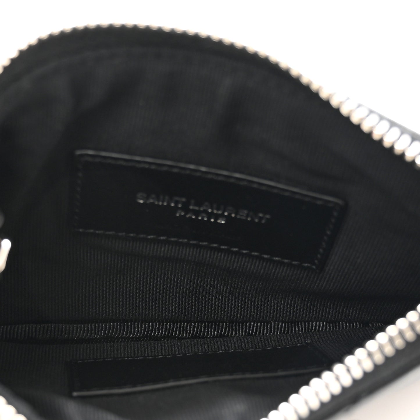 Calfskin Matelasse Monogram Key Pouch Black