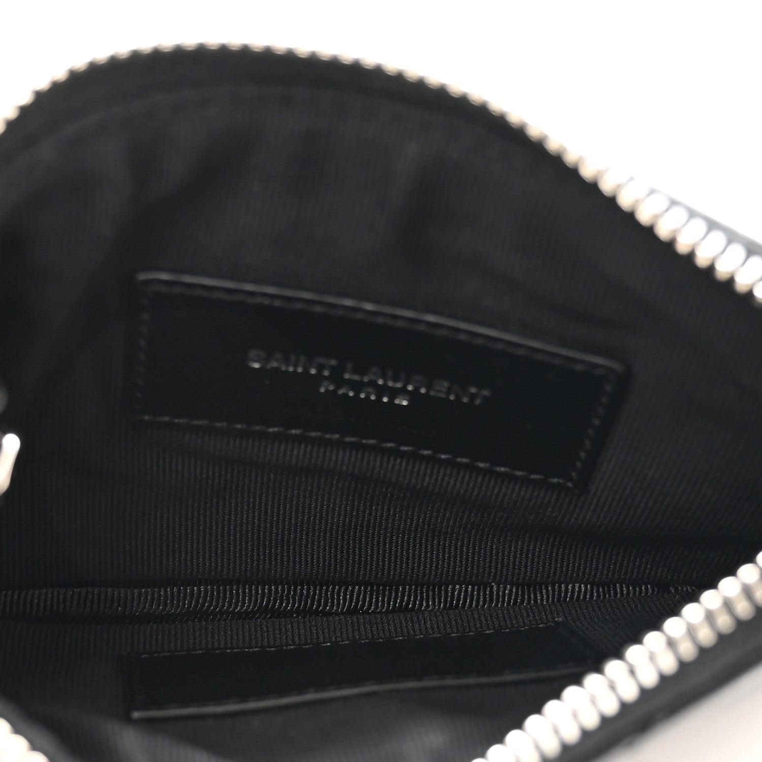 Saint Laurent Calfskin Matelasse Monogram Key Pouch Black 5 of 7