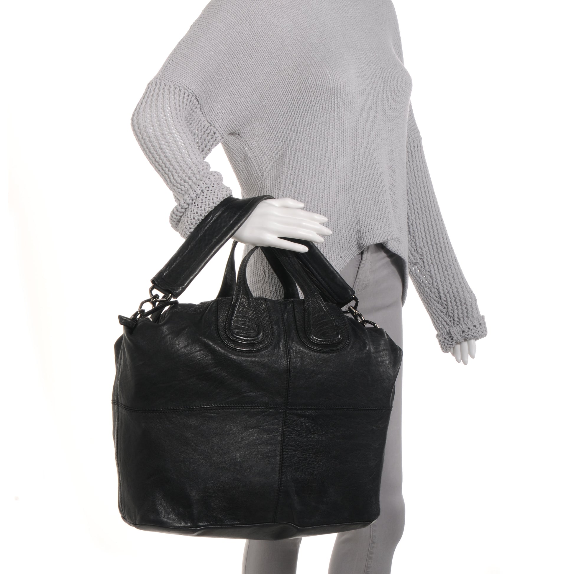 Givenchy Leather Large Nightingale Black 2 of 10