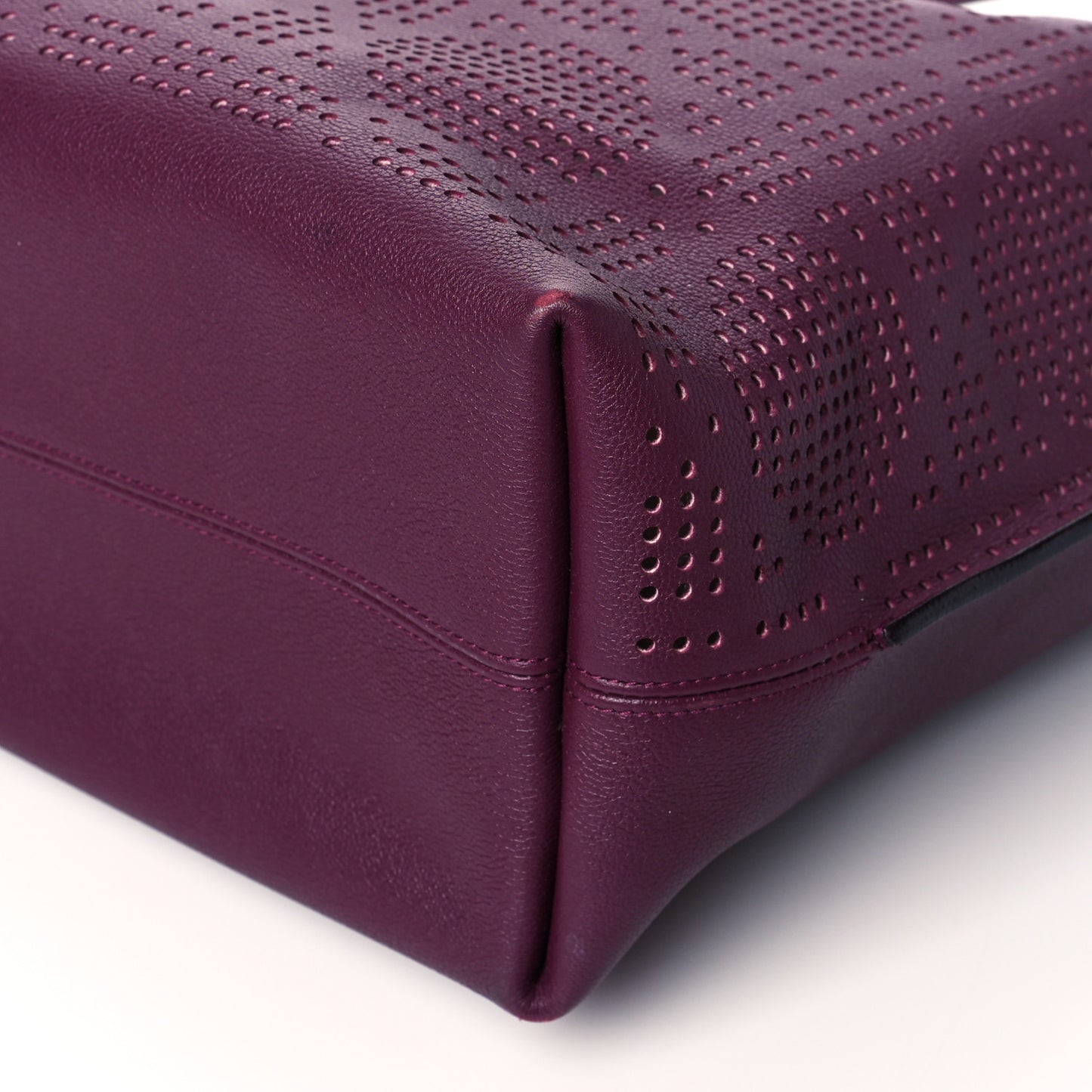 Calfskin Perforated Cannage Dioriva Tote Purple Multicolor