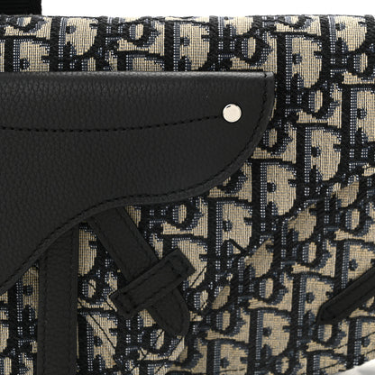 Christian Dior Oblique Saddle Messenger Pouch Beige Black 8 of 10