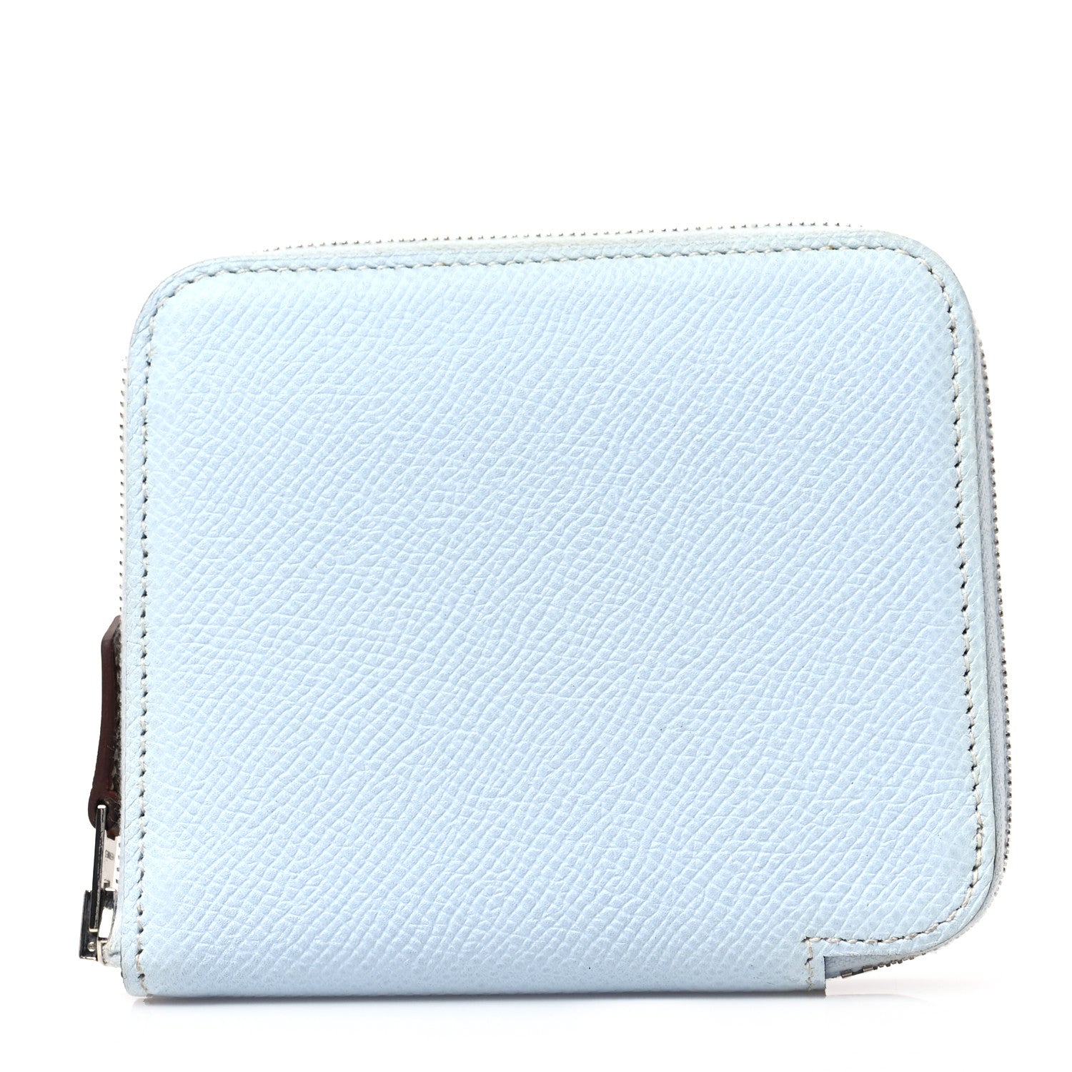 Hermes Epsom Silk'in Compact Wallet Bleu Brume 1 of 7