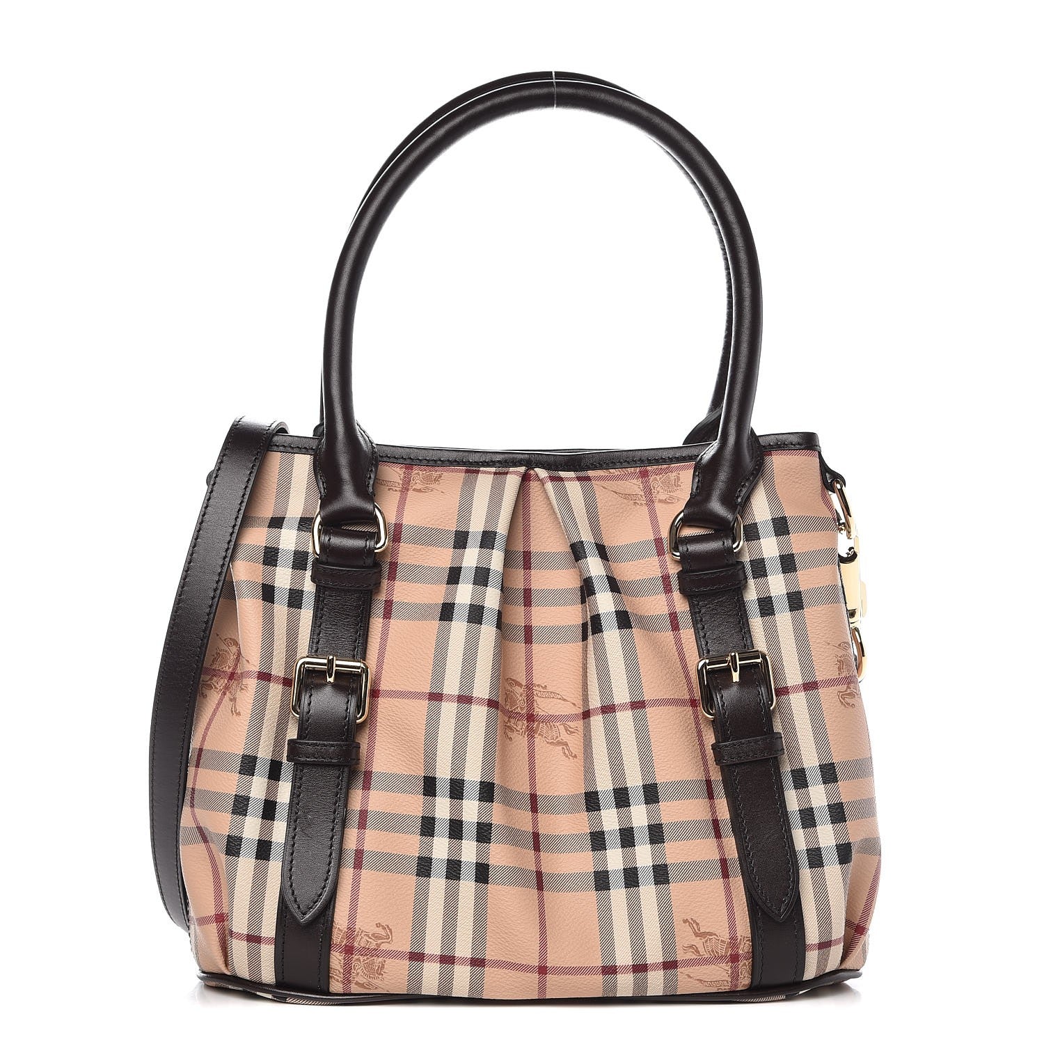 Burberry Haymarket Check Small Northfield Tote Chocolate 1 of 9
