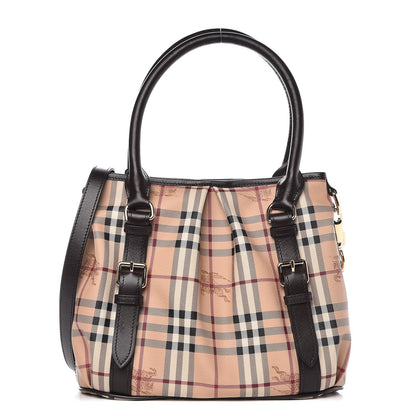 Burberry Haymarket Check Small Northfield Tote Chocolate 1 of 9