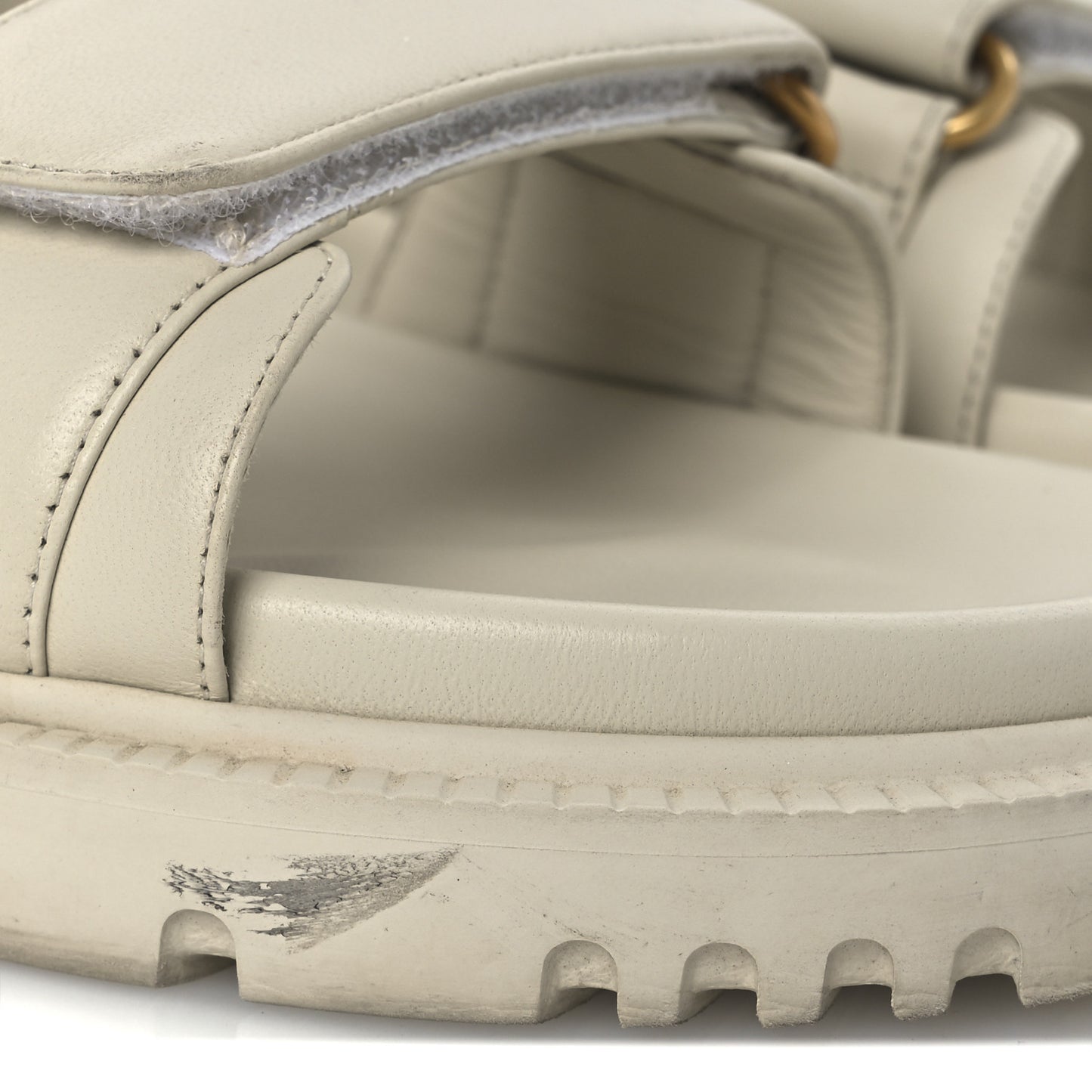 Lambskin Dioract 10mm Slide Sandals 40 Off White