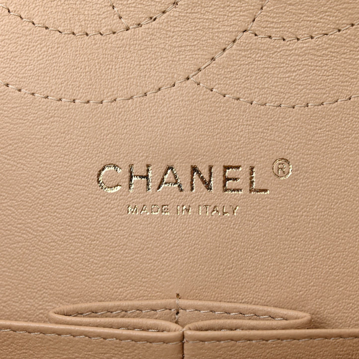 Caviar Quilted Jumbo Double Flap Light Beige