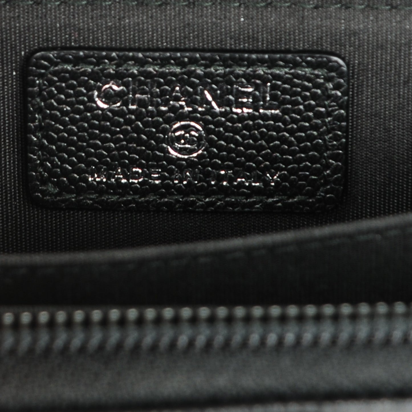 Caviar Quilted Boy Zip Around Coin Purse Wallet So Black